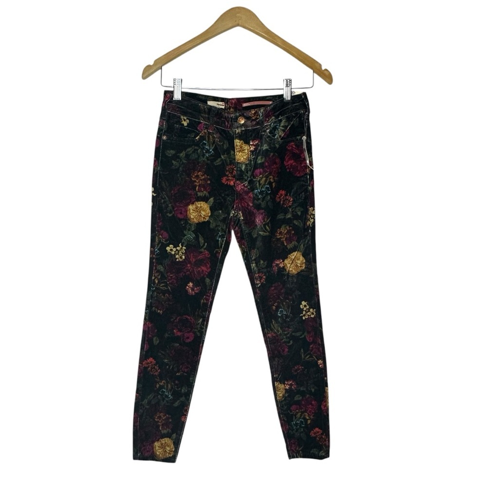 NWT Anthropologie Pilcro Velvet Floral Stretch Jeans 25 - Picture 8 of 16